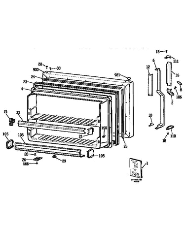 Freezer door