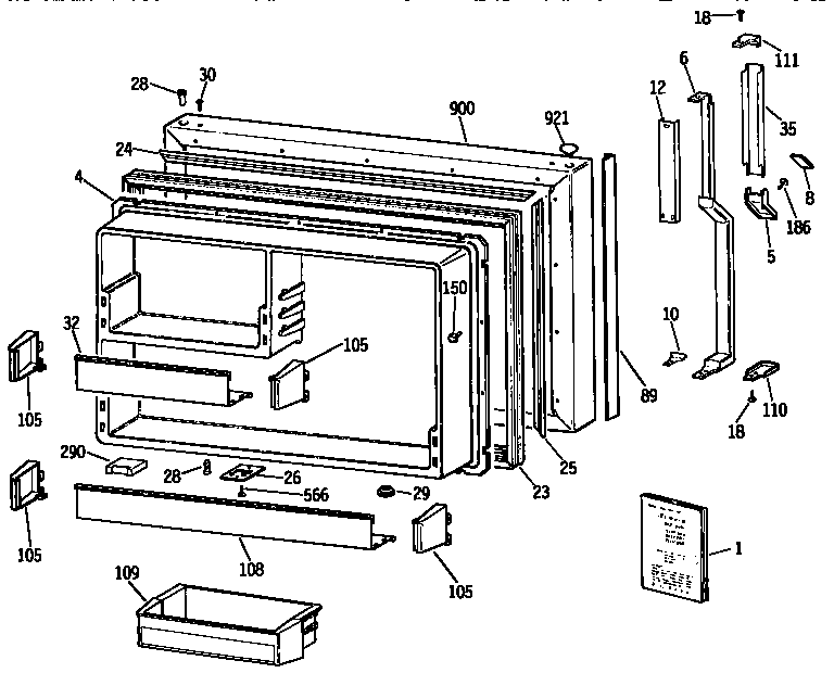 FREEZER DOOR