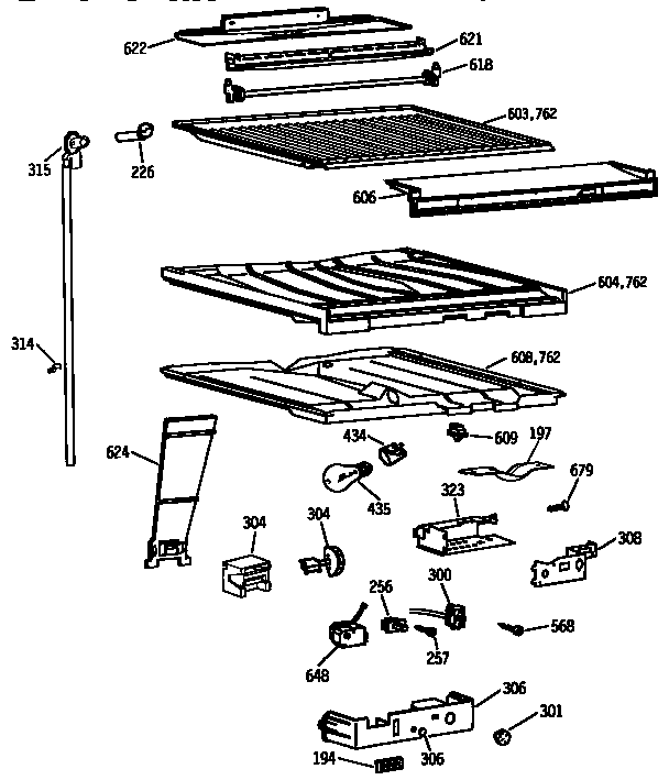 Compartment separator parts