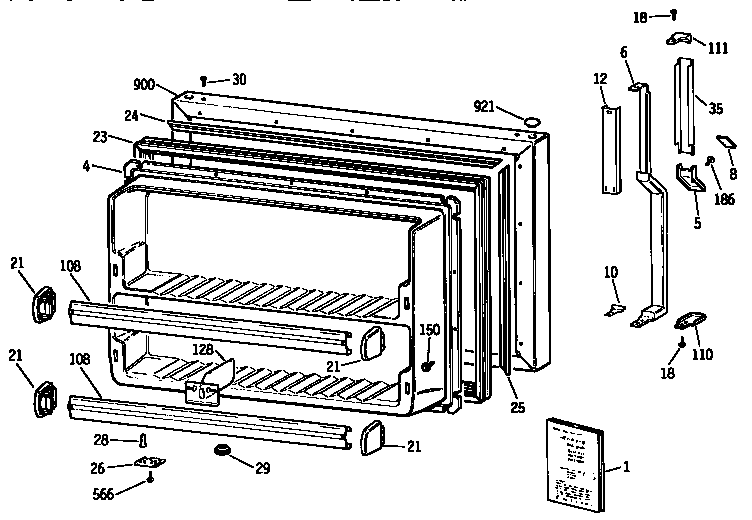 Freezer door