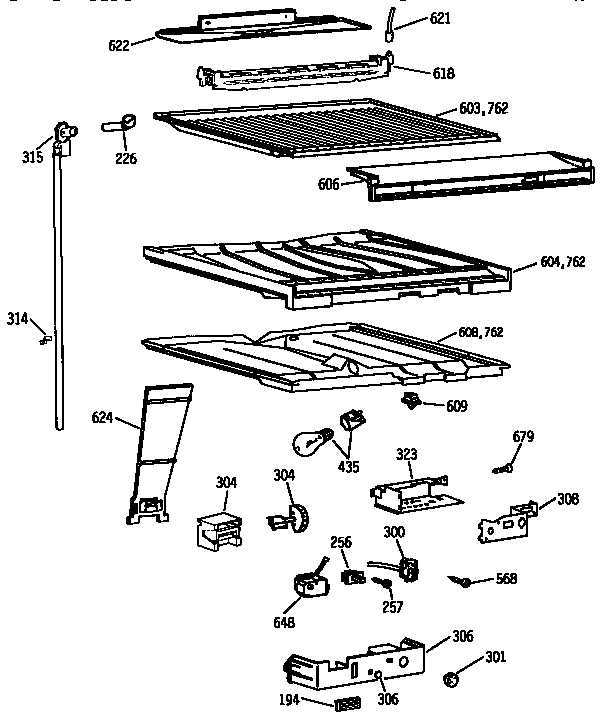 Compartment separator parts