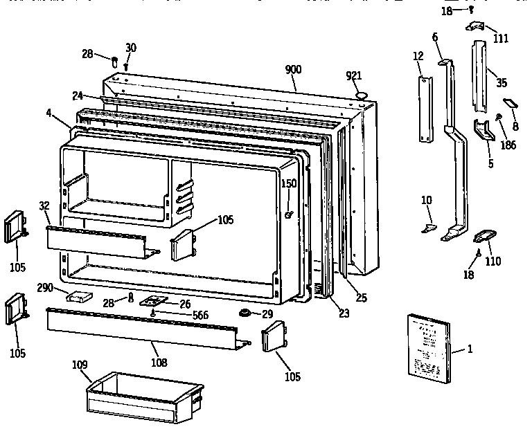 Freezer door