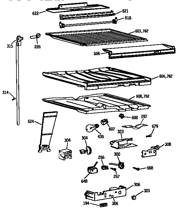 Compartment separator parts
