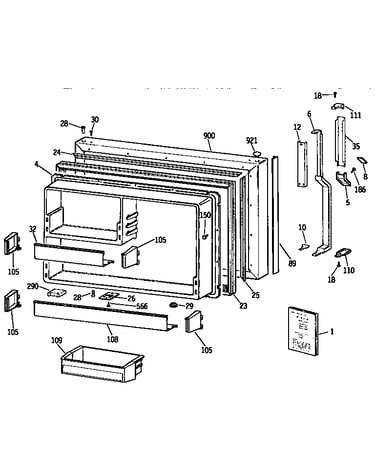 Freezer door