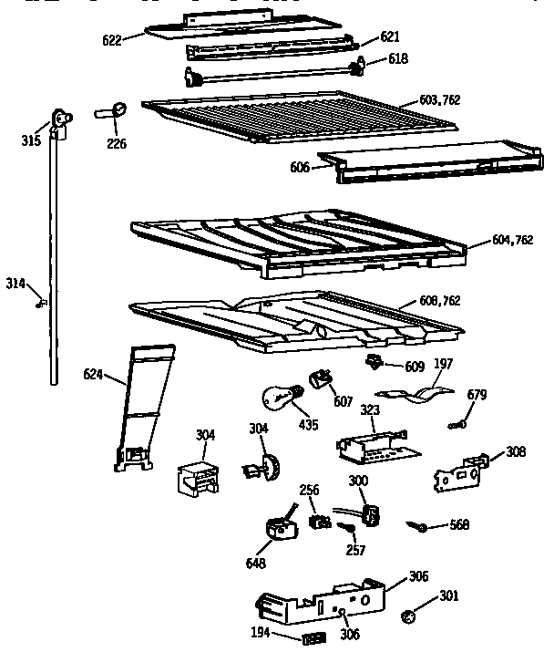 Compartment separator parts