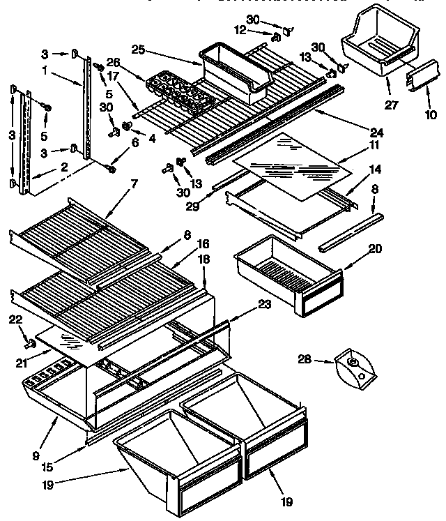 Shelf parts
