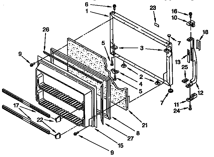 Freezer door parts