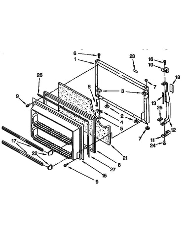 Freezer door parts