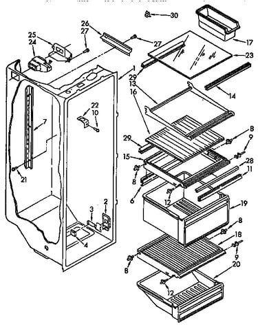 Refrigerator liner parts