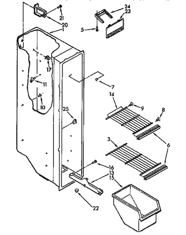 Freezer liner parts