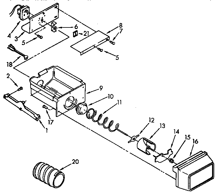 MOTOR AND ICE CONTAINER PARTS