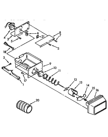 Motor and ice container parts
