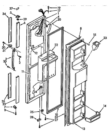 Freezer door parts