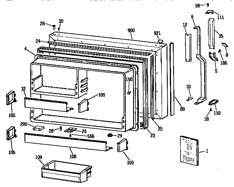 Freezer door