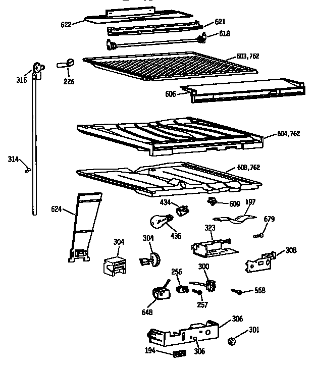 Compartment separator parts