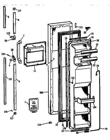 Freezer door