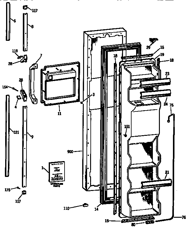 Freezer door