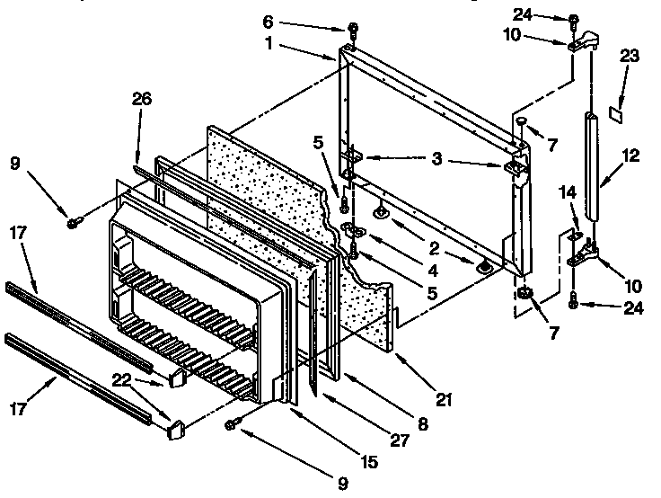 Freezer door parts