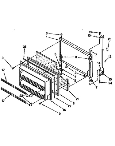 Freezer door parts