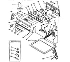 Kenmore 36396593200 top and console parts diagram