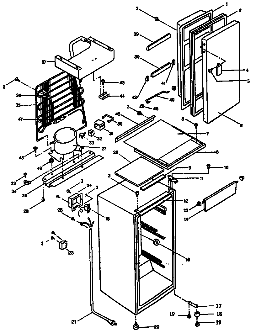 Refrigerator cabinet parts