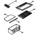 Kenmore 5649933610 shelves and accessories diagram