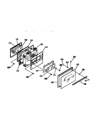 Oven door section