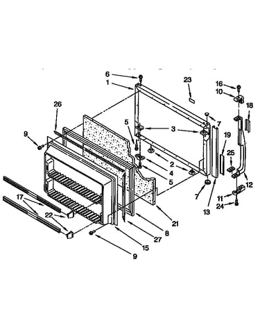 Freezer door parts