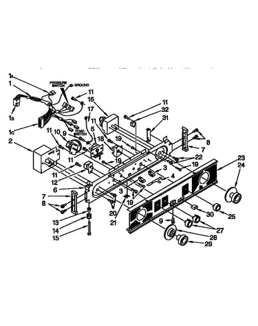 Washer / dryer control panel parts
