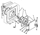Kenmore 11098573100 dryer front panel and door parts diagram