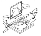 Kenmore 11098573800 washer top and lid parts diagram