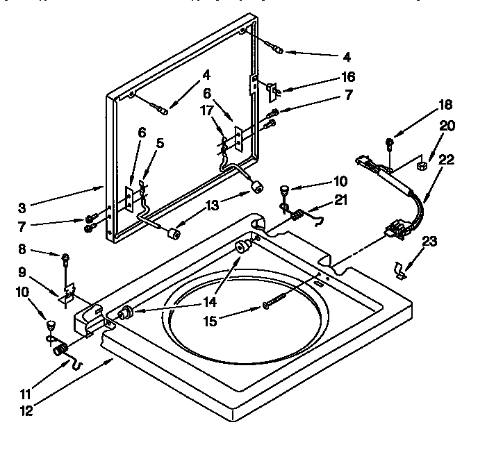 Washer top and lid parts