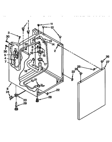 Washer cabinet parts