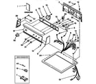Kenmore 11096592410 top and console parts diagram