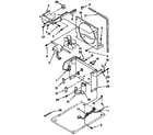 Kenmore 106953502 frame and control parts diagram