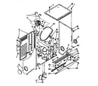 Kenmore 11098575800 dryer cabinet and motor parts diagram