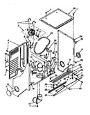 Dryer cabinet and motor parts