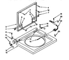 Kenmore 11098575800 washer top and lid parts diagram