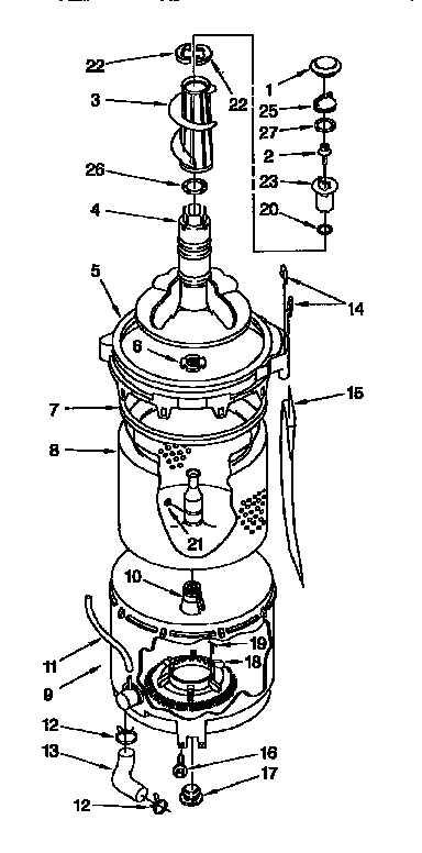Tub and basket parts