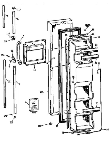 Freezer door