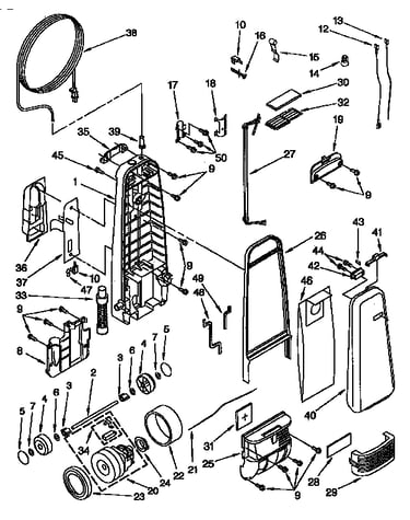 Dust compartment parts