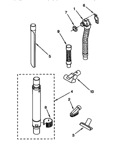 Hose and attachment parts