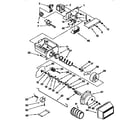 Kenmore 1069542811 motor and ice container parts diagram