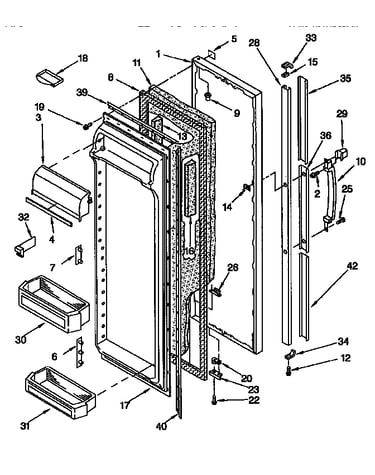 Refrigerator door parts
