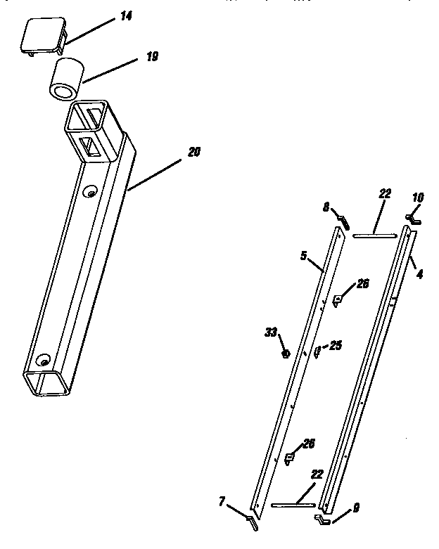 Extension support bracket