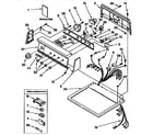 Kenmore 11096593210 top and console parts diagram