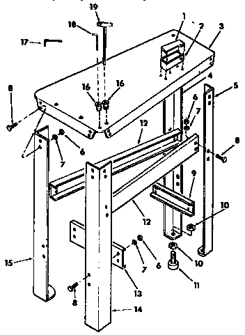 Leg and top assembly