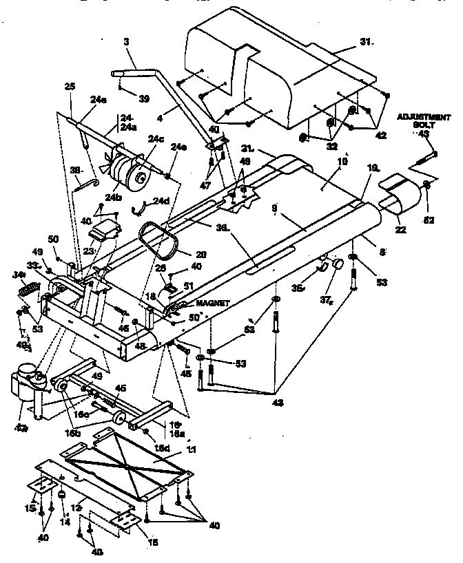 Walking belt assembly