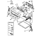 Kenmore 11097589810 top and console parts diagram
