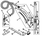 Kenmore 1163271490C hose and attachment parts diagram